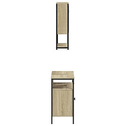 Maison Chic Armoire de Bain | Ensemble de 2 meubles salle de bain chêne sonoma -GKD26119 pas cher