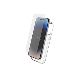 My Way Myway Coque pour Apple iPhone 15 Pro Max Souple et Protection d'Écran en Verre Trempé Transparent