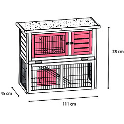 FLAMINGO Clapier Loft Urban 111x45x78 cm