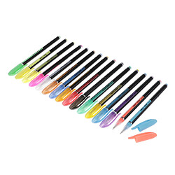 Marqueurs De Stylos Gel De Couleur Néon Scintillante Stylo Lumineux Fluorescent 16 Couleurs pas cher