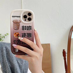 GUPBOO Étui pour iPhone13ProMax Smudged Bitter Coffee Coque de téléphone personnalisée Fun Soft