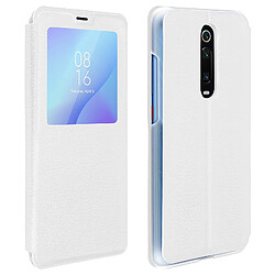 Avizar Housse Xiaomi Mi 9T Étui Fenêtre d'affichage Protection Intégrale Blanc