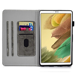 Etui en PU motif de couture, magnétique avec support et porte-carte pour votre Samsung Galaxy Tab A7 Lite 8.7-pouces (T220/T225) - gris