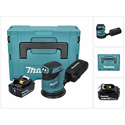 Makita DBO 180 F1J Ponceuse excentrique sans fil 18 V - 125 mm + 1x Batterie 3,0 Ah + Makpac - sans chargeur