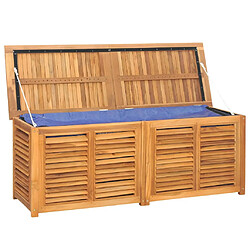 Helloshop26 Boîte de rangement jardin et sac 150 x 50 x 53 cm bois massif teck 02_0013131