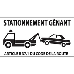 Panneaux de signalisation rectangulaires Outibat Stationnement gênant Mise en fourrière