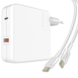 Chargeur Mural 108W Port USB C Power Delivery Port USB Câble 2m LinQ Blanc