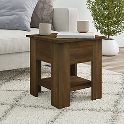 Maison Chic Table basse,Table Console Table d'appoint, Table pour salon Chêne marron 40x40x42 cm Bois d'ingénierie -MN91454