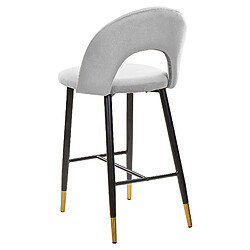 Beliani Tabouret de bar Set de 2 Velours Gris FALTON pas cher