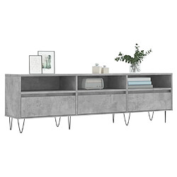 Avis Maison Chic Meuble TV scandinave - Banc TV pour salon gris béton 150x30x44,5 cm bois d'ingénierie -MN98751