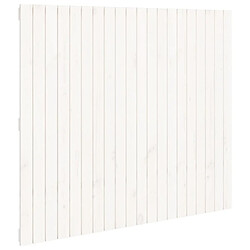 Maison Chic Tête de lit scandinave pour lit adulte,Meuble de chambre murale Blanc 127,5x3x110 cm Bois massif de pin -MN37201