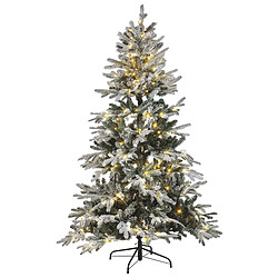 Beliani Sapin de Noël pré-allumé MIETTE 180 cm Blanc