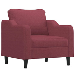 Avis vidaXL Fauteuil avec repose-pied Rouge bordeaux 60 cm Tissu