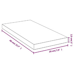 Avis vidaXL Étagère murale 40x20x2,5 cm bambou