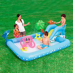 Piscine Gonflable pour Enfants Bestway Aquarium 239x206x86 cm Avec Toboggan pas cher