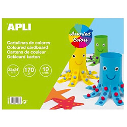 Apli Agipa Bloc de carton 10 feuilles couleurs