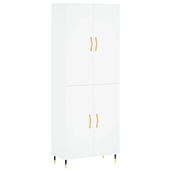 vidaXL Buffet haut Blanc 69,5x34x180 cm Bois d'ingénierie