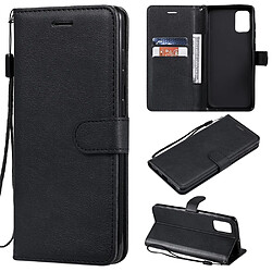 Etui en PU couleur unie magnétique noir pour votre Samsung Galaxy A71