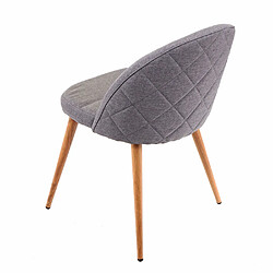 Acheter Mendler 4x chaise de salle à manger HWC-D53, fauteuil, style rétro années 50, en tissu ~ gris foncé