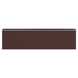 Acheter vidaXL Abri de jardin Marron foncé 192x772x223 cm Acier galvanisé