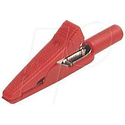 Pince crocodile SKS Hirschmann MA 1 S enfichable 2 mm CAT I rouge