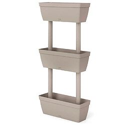 vidaXL Jardinières 3 pcs 100 cm Taupe