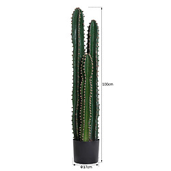 Avis Outsunny Cactus artificiel grand réalisme plante artificielle grande taille dim. Ø 17 x 100H cm vert