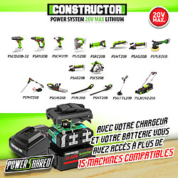 Scie sauteuse pendulaire max 20V avec batterie 4Ah et chargeur - Constructor