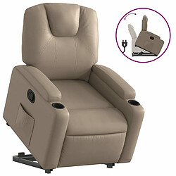 Maison Chic Fauteuil Relax pour salon, Fauteuil inclinable Cappuccino Similicuir -GKD26762