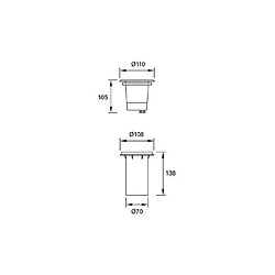 Leds C4 Encastré sol de jardin RINGO LED 3 Ampoules