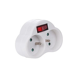 Perel Adaptor with on/off switch - 2 sockets