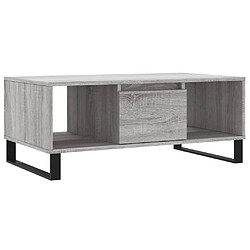 Maison Chic Table basse,Table Console Table d'appoint, Table pour salon Sonoma gris 90x50x36,5 cm Bois d'ingénierie -MN66281