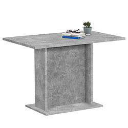 FMD Table à manger 110 cm Gris béton 