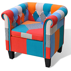 Maison Chic Fauteuil relax,Chair avec design de patchwork Tissu -MN85042