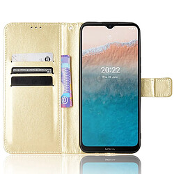 Htdmobiles Housse pour Nokia C21 Plus - etui coque pochette portefeuille + film ecran - OR