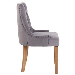 Avis Non Chaise de salle à manger Aberdeen velours antique clair