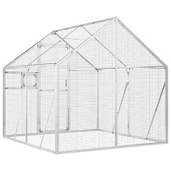 Acheter vidaXL Volière argenté 1,79x2x1,85 m aluminium