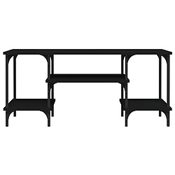 Maison Chic Meuble TV scandinave - Banc TV pour salon noir 102x35x45,5 cm bois d'ingénierie -MN14335 pas cher