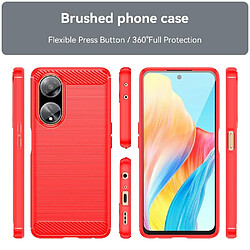 Htdmobiles Coque pour Oppo A98 5G - housse etui silicone gel carbone + film ecran - ROUGE