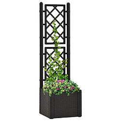 Maison Chic Jardinière,Lit surélevé de jardin - Bac à fleurs - pot de fleur treillis système d'arrosage Anthracite -GKD84661