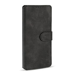 Dg.Ming Etui en PU Style rétro avec support noir pour votre Xiaomi Redmi Note 10 Pro