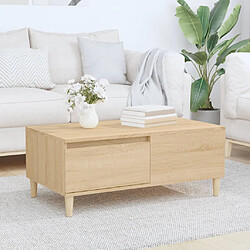 vidaXL Table basse Chêne sonoma 90x50x36,5 cm Bois d'ingénierie