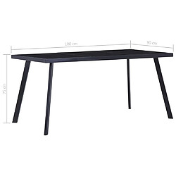 Maison Chic Table à manger | Table de salle à manger Noir 180x90x75 cm Verre trempé -GKD23977 pas cher