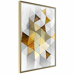 Paris Prix Affiche Murale Encadrée Gold-Plated Enamel 20 x 30 cm Or