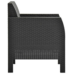 Avis Maison Chic Chaise de jardin avec coussin - Fauteuil d'extérieur PP Rotin Anthracite -MN17631