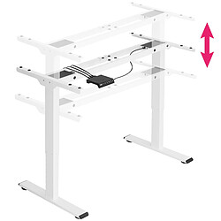 Avis Tectake Cadre de table Melville réglable en hauteur électriquement - blanc