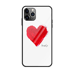 Wewoo Coque Rigide Pour iPhone 11 étui en verre coloré peint amour