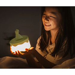 Acheter Universal Mignon gâteau LED nuit lumière veilleuse cadeau jouet enfant/bébé/enfant lit lit capteur tactile silicone blanc chaud interrupteur de temps | LED veilleuse