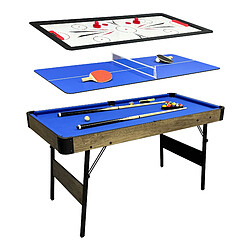 Cougar All-in-One 3-in-1 Table Multi Jeux, aspect Bois | Table de jeu multi-fonctions, Table de billard, Air-Hockey, Ping-Pong| Multigame 