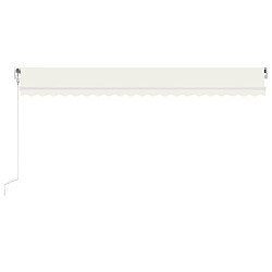 Avis Maison Chic Auvent automatique | Store banne extérieur | Marquise avec capteur de vent et LED 500x300 cm Crème -MN18538